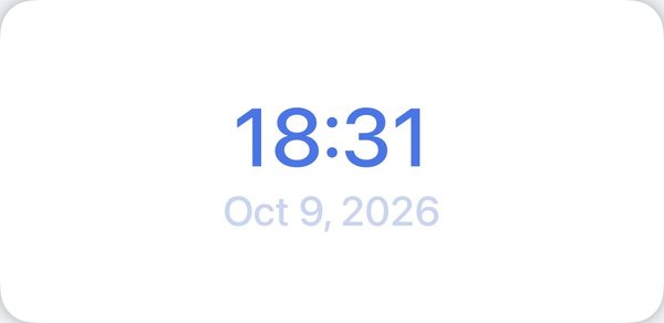 Clock showing the time and date
