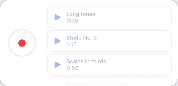 Recorder with three takes