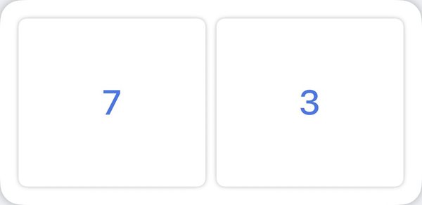 Repetition counter showing 7 and 3